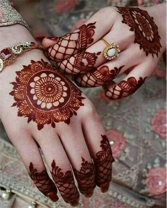 Timeless Orchid And Fusion Covering Back Hand Mehndi Design